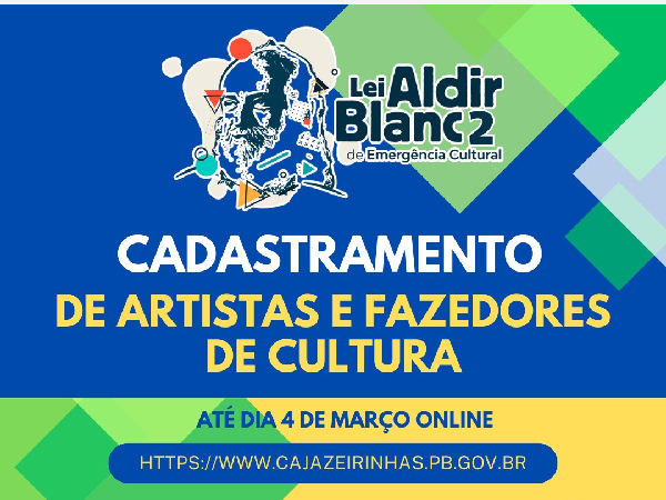 Atualização e Cadastro Cultural da Lei Aldir Blanc 2 - Artistas e Fazederos de Cultura